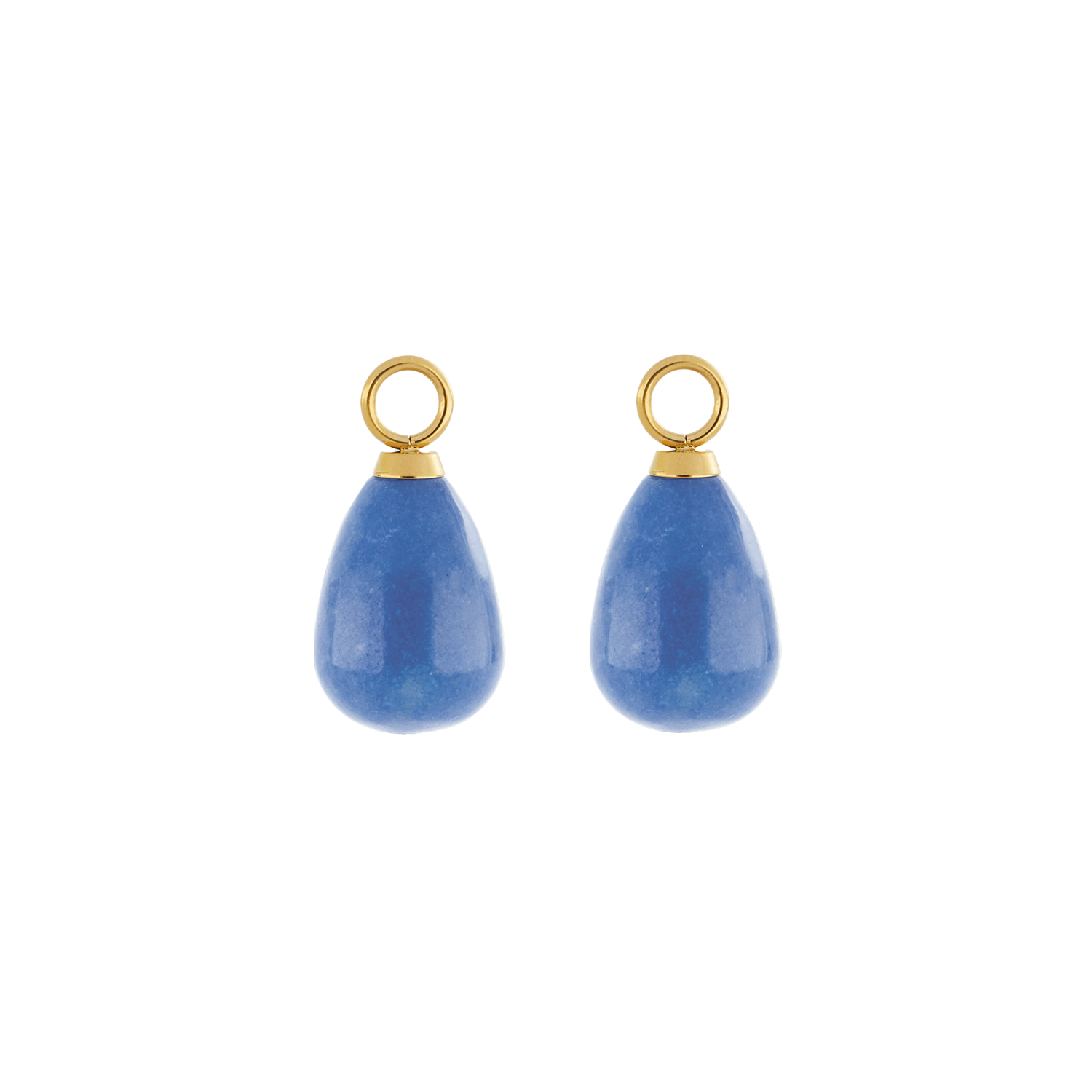 EAR ME UP Charm Drops Gold-Blue