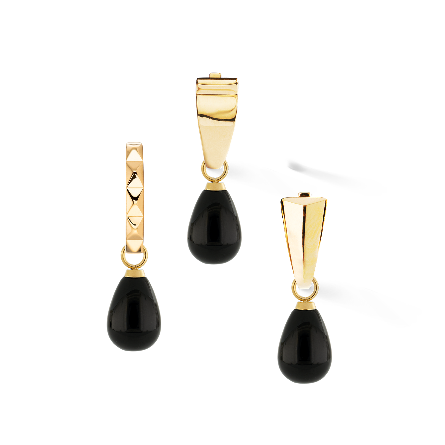 EAR ME UP Charm Drops Gold-Black