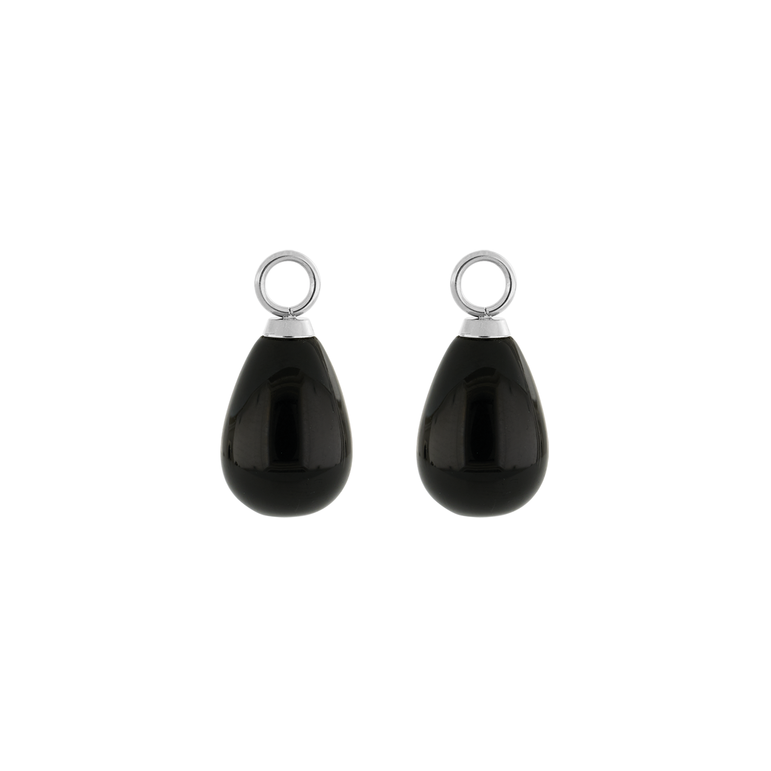EAR ME UP Charm Drops Silver-Black