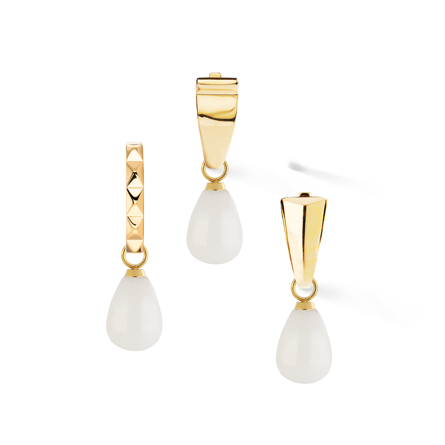 EAR ME UP Charm Drops Gold-White