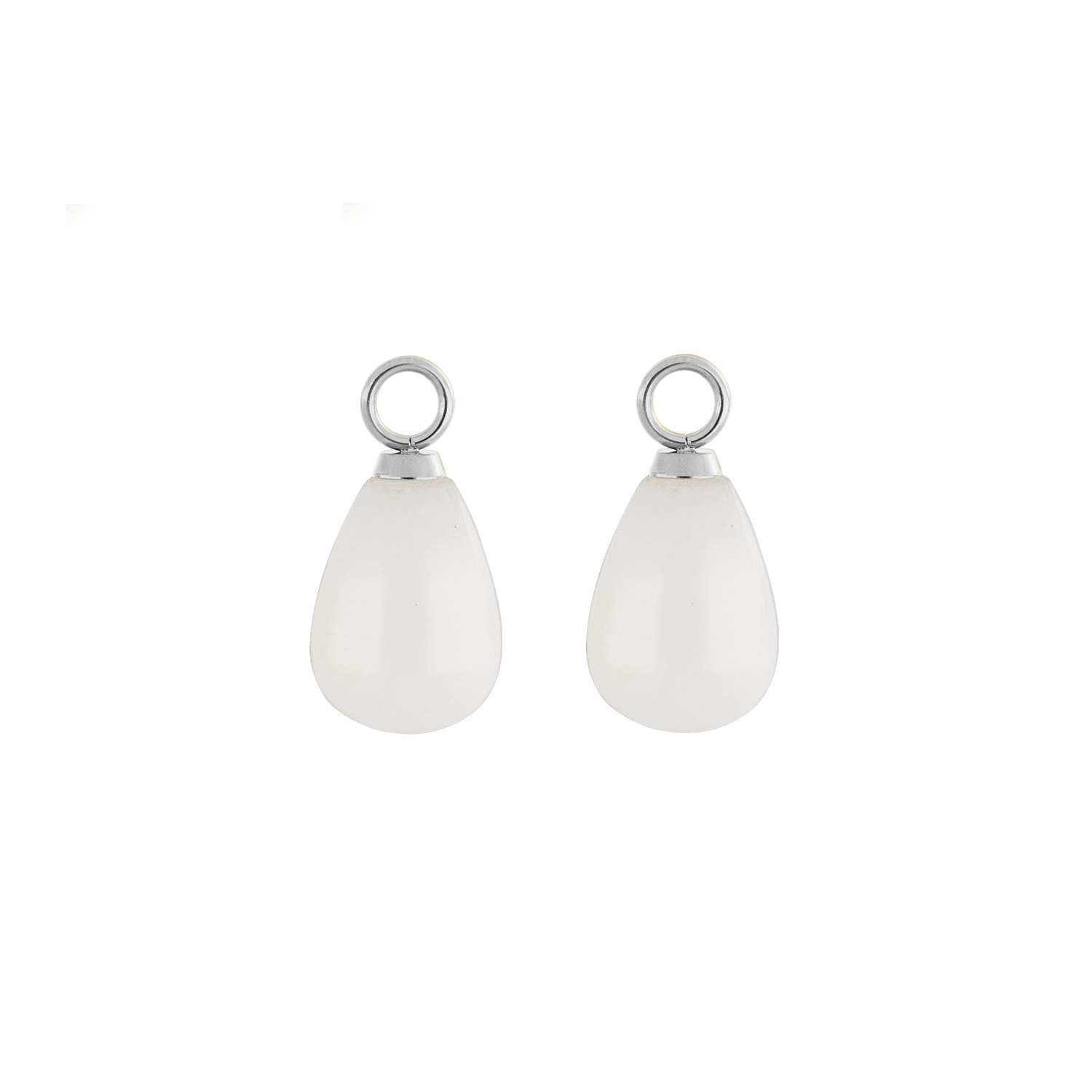 EAR ME UP Charm Drops Silver-White