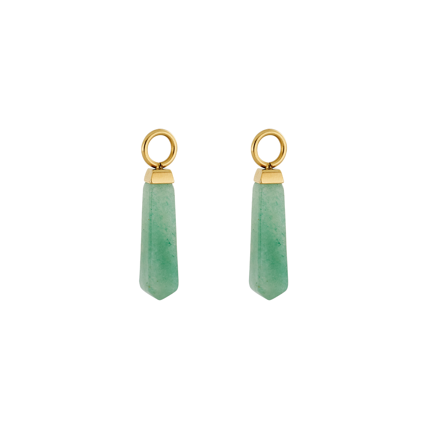 EAR ME UP Charm Obelisk Gold-Green