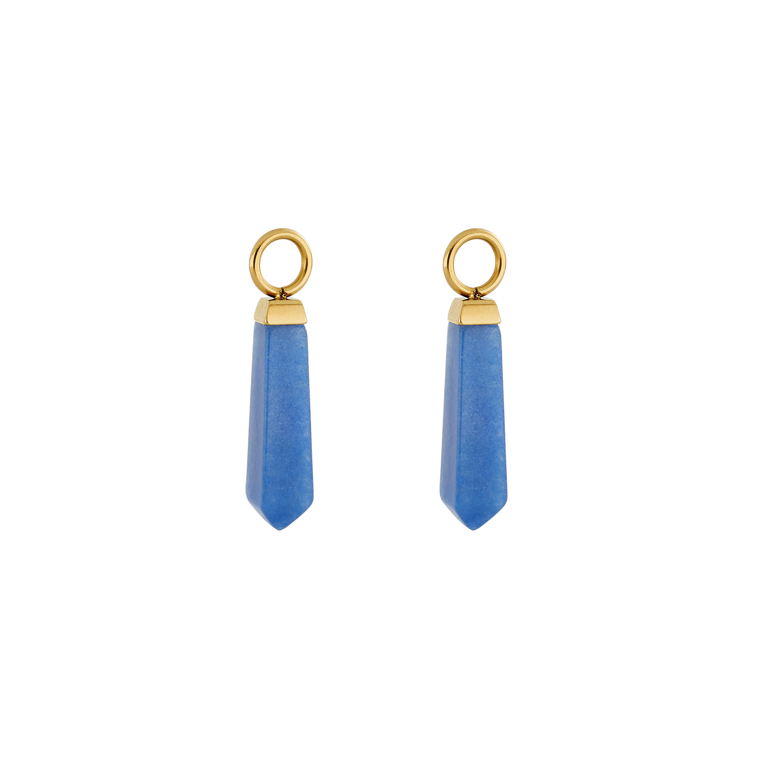 EAR ME UP Charm Obelisk Gold-Blue