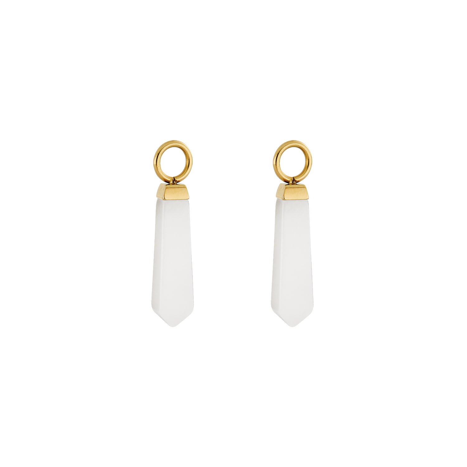 EAR ME UP Charm Obelisk Gold-White
