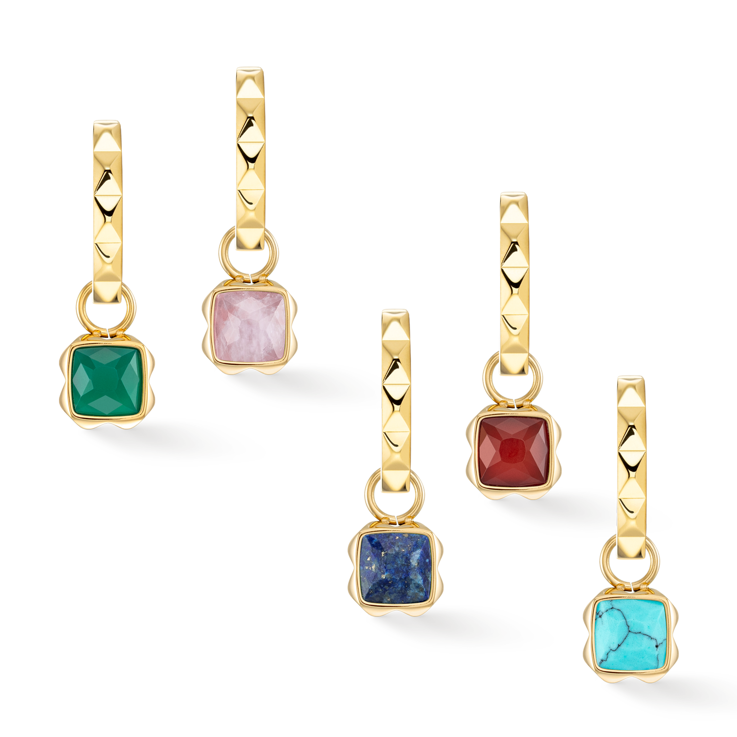 Hoop earrings Spikes 23 gold