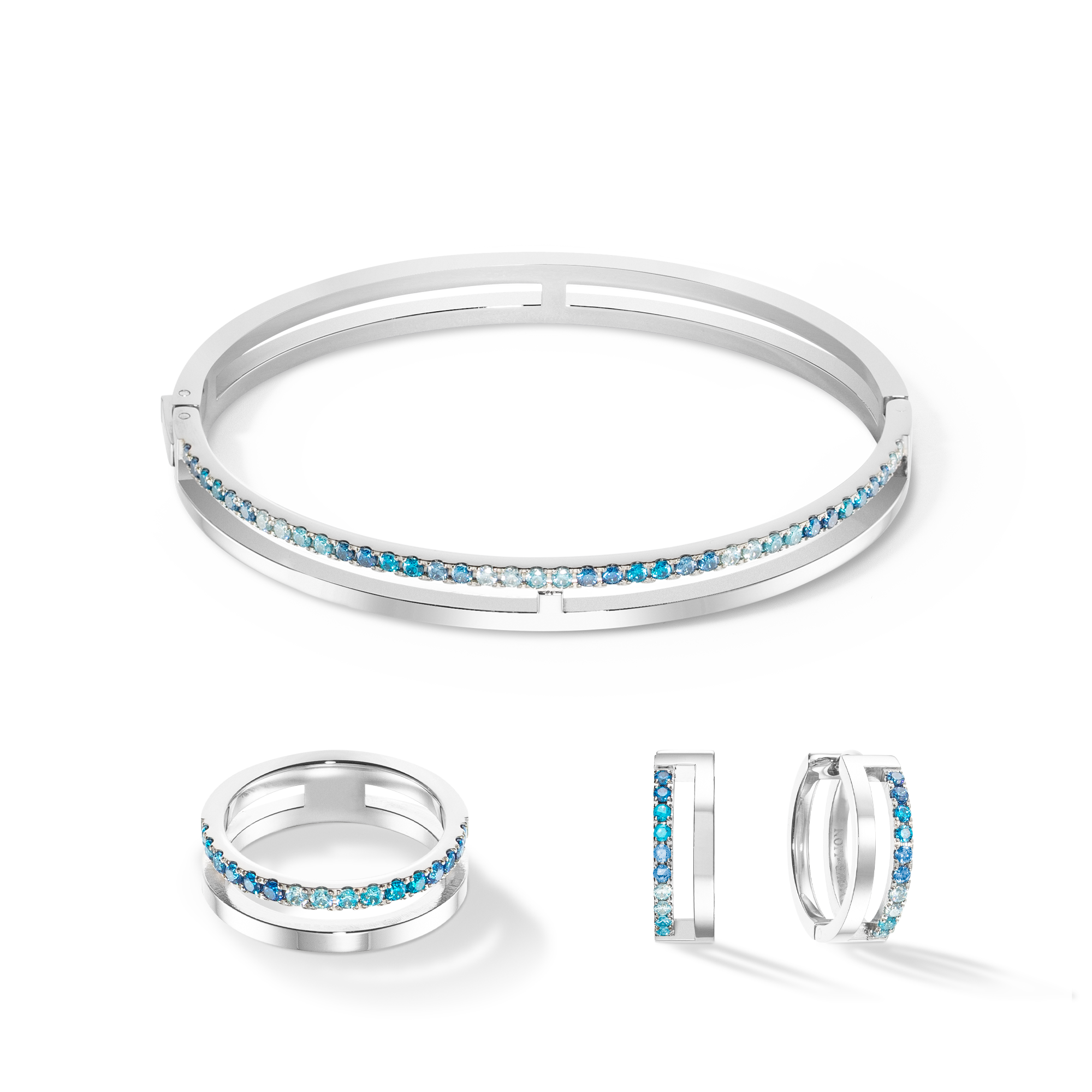 Eternal Unity Hoops silver-blue