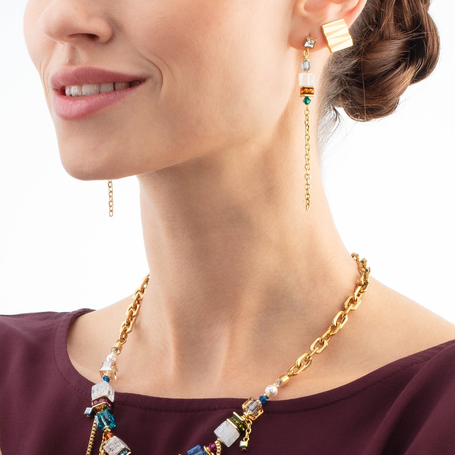 Earclips Square Wave Gold