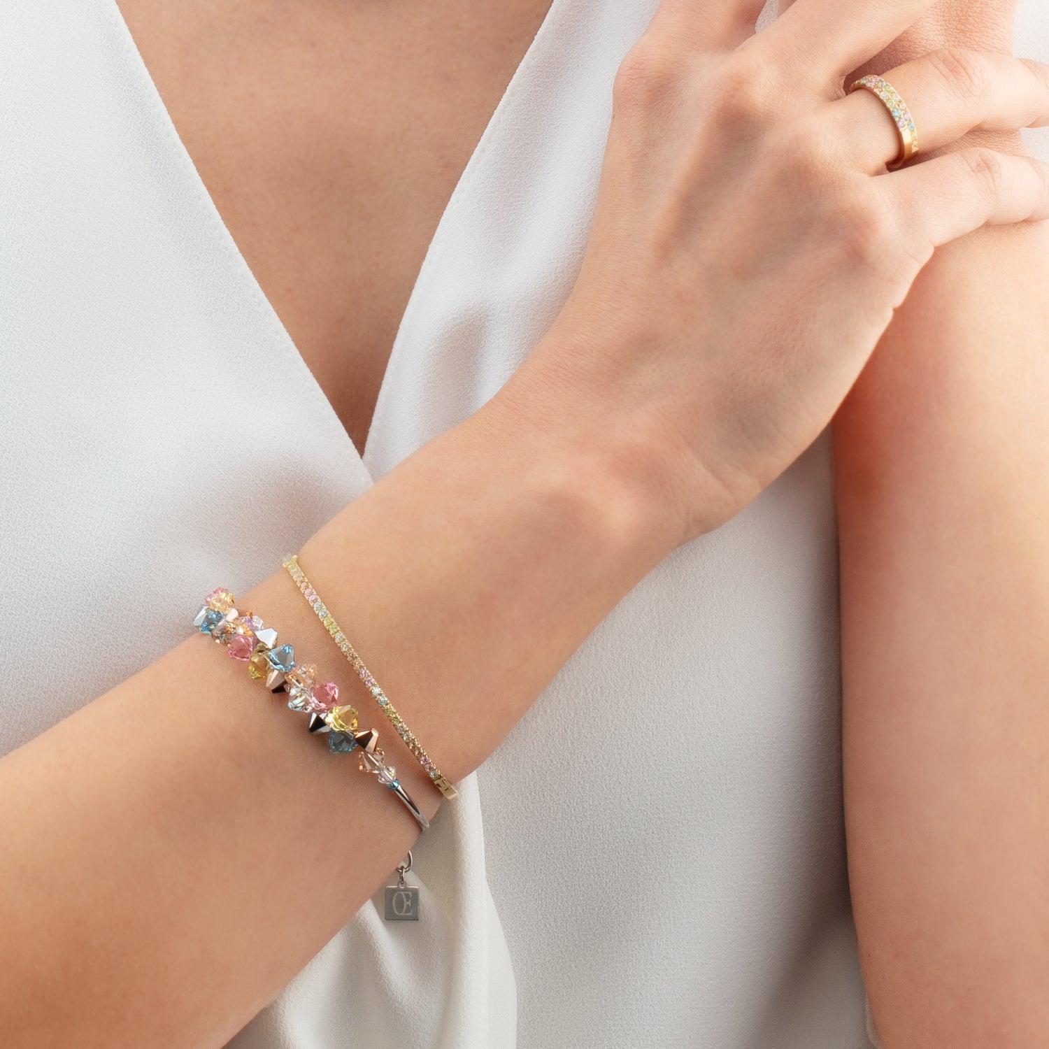 Eternal Love ring gold-multicolour pastel