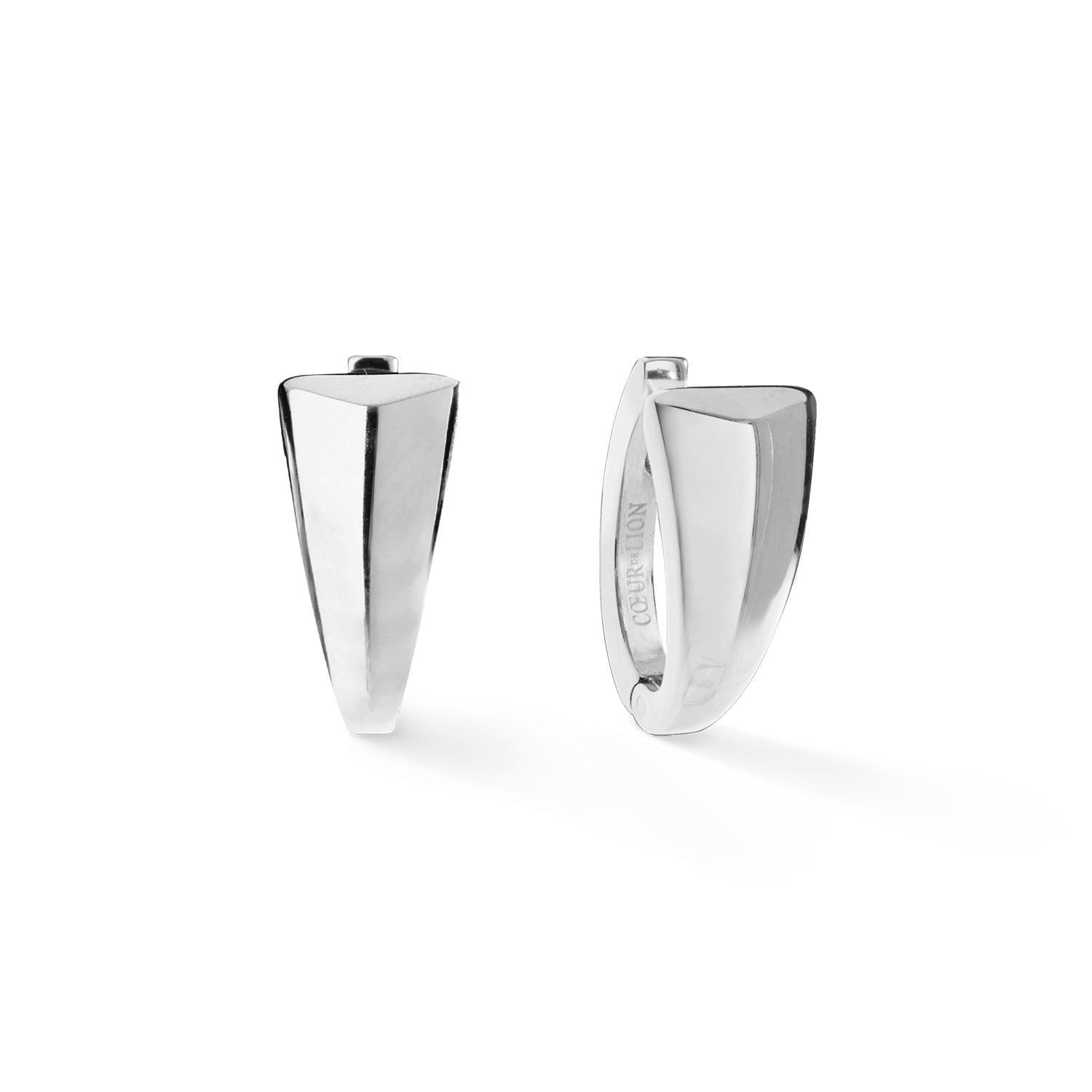 EAR ME UP Creole Tapered Silver