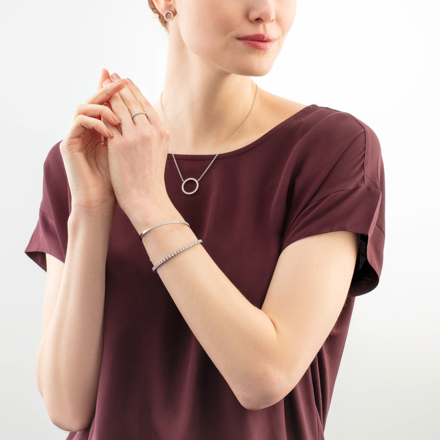 Tennis bracelet silver-crystal