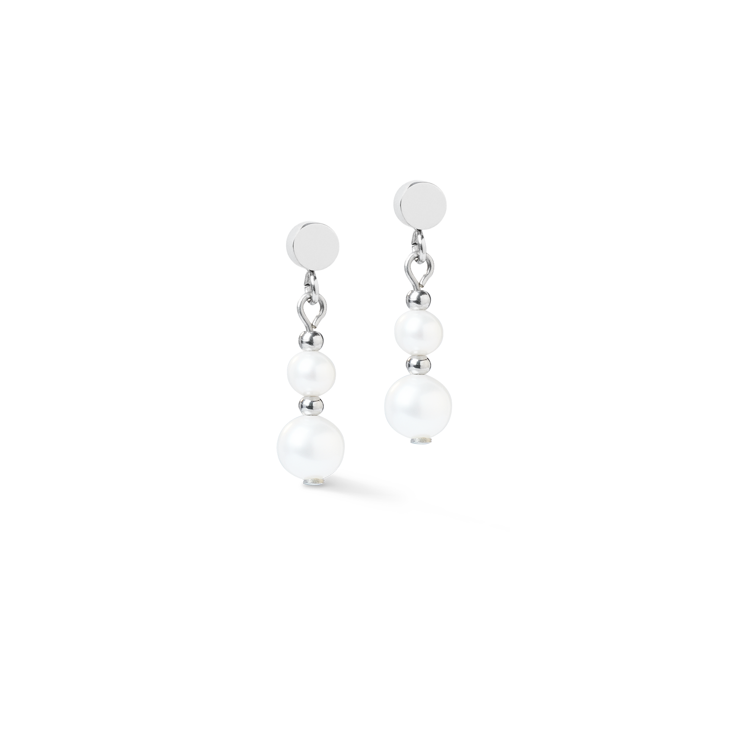 Earrings Pearl & Spikes Drop silver