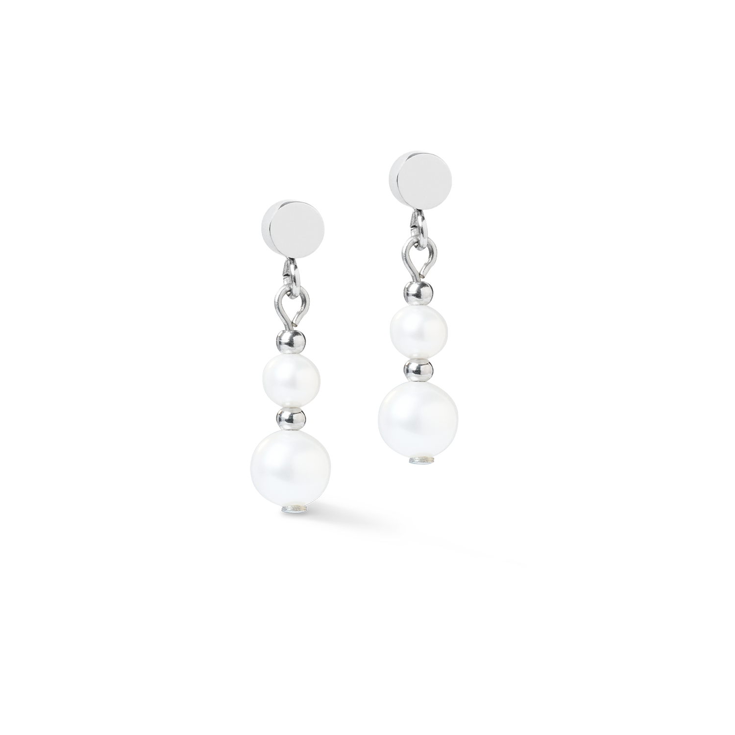 Earrings Pearl & Spikes Drop silver