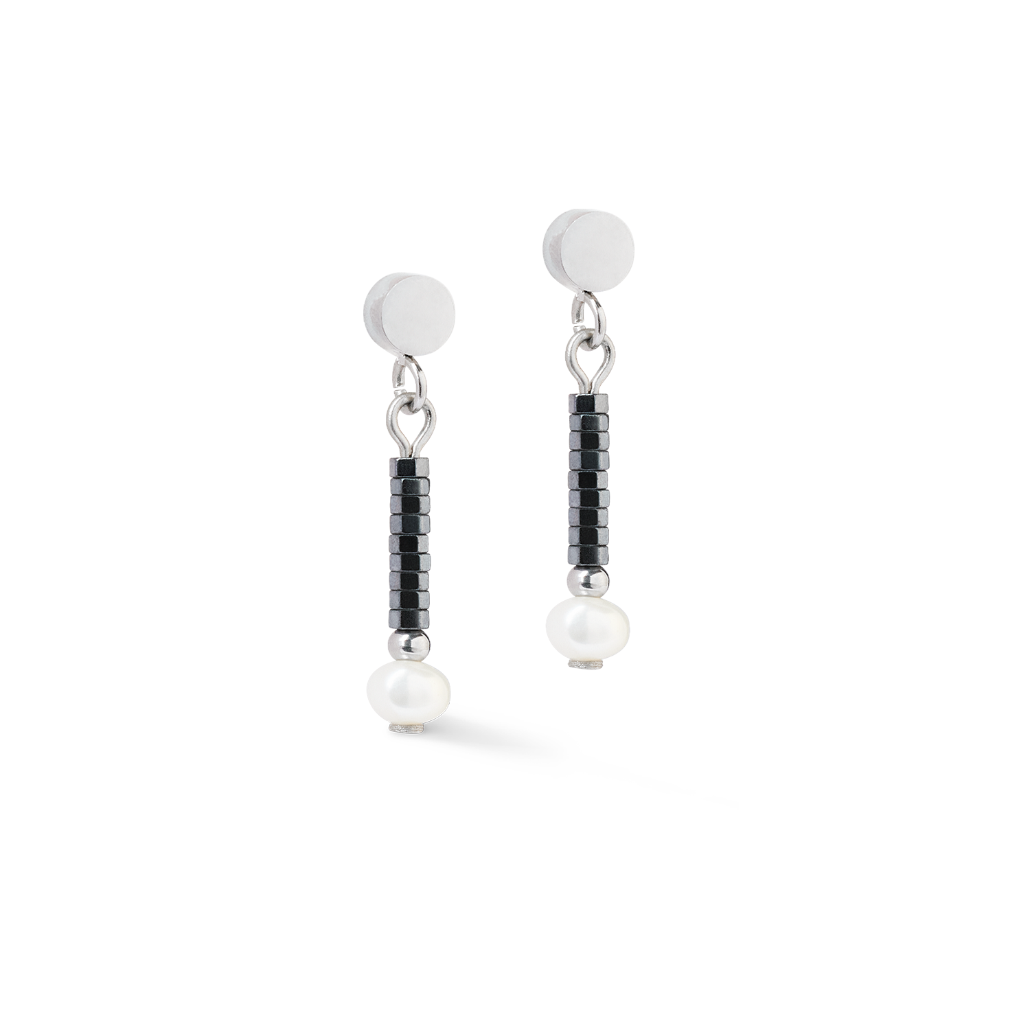 Earrings Edge & Grace anthracite-silver