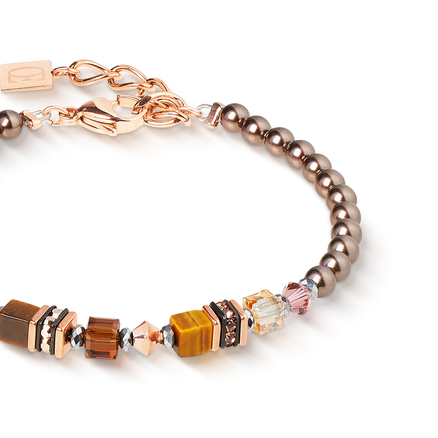 Bracelet Princess Earth Glow rose gold-brown