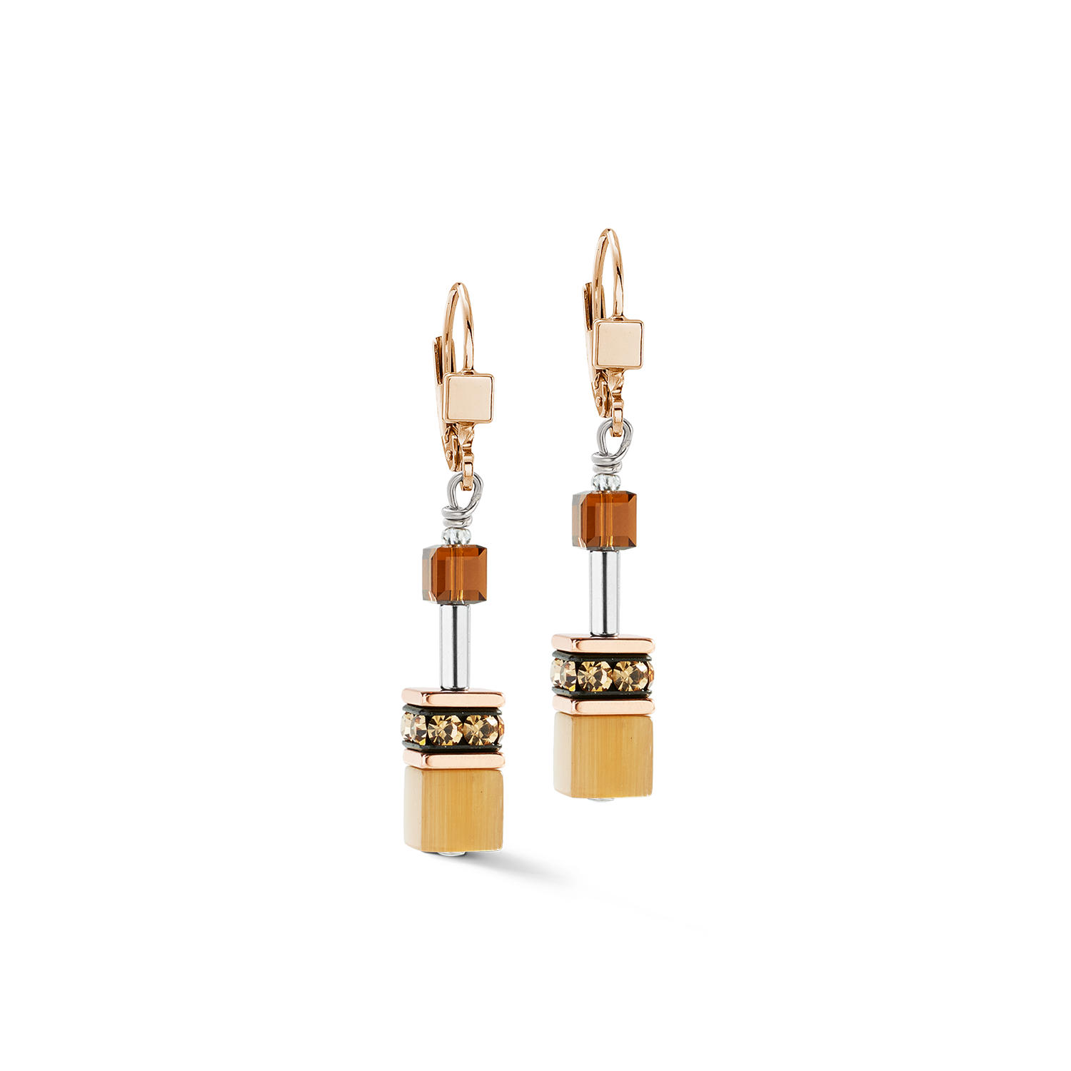GeoCUBE® Iconic Earrings Mocha Mousse