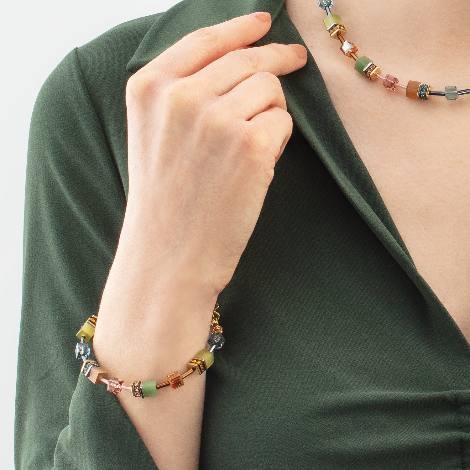 GeoCUBE® Iconic bracelet Forest bicolour