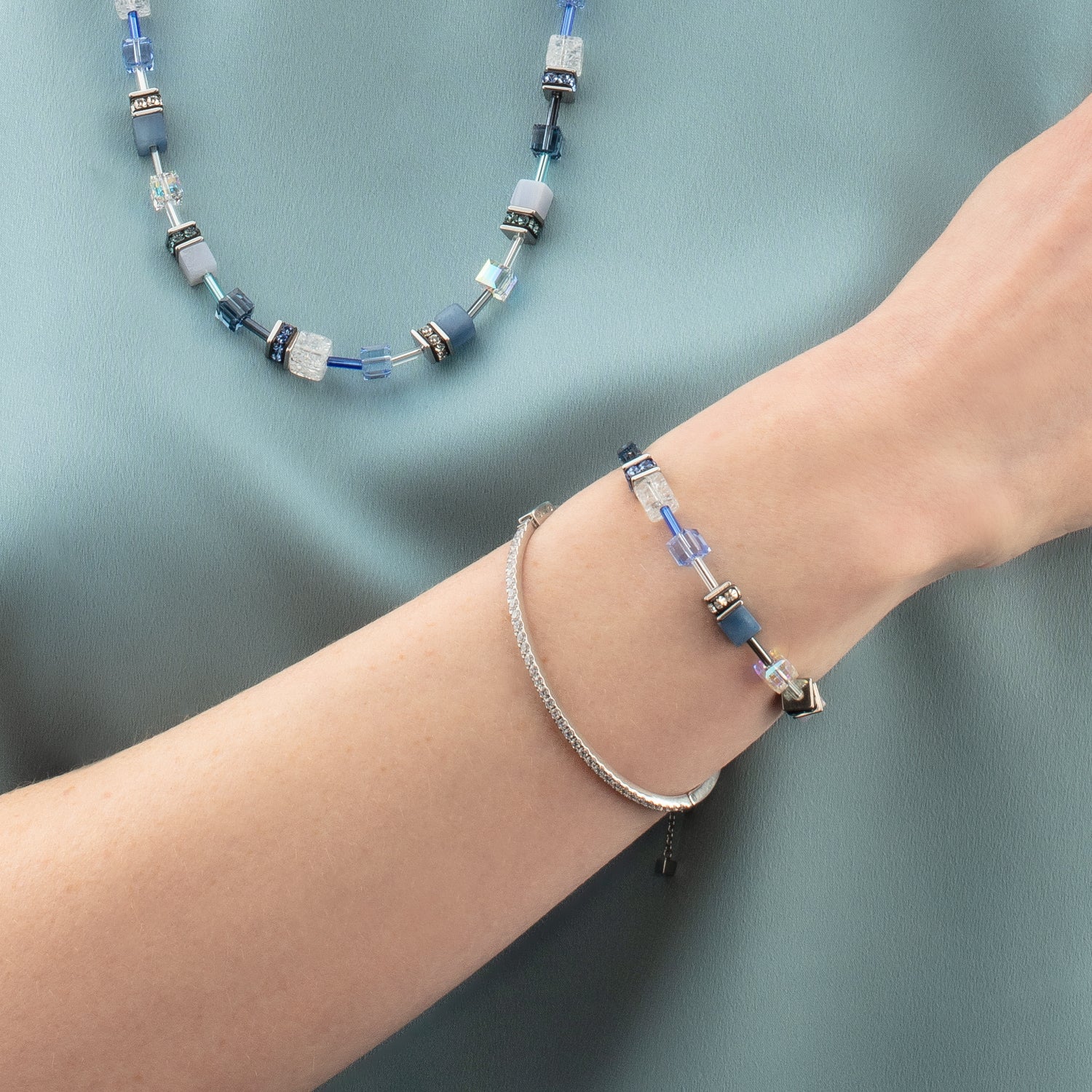 GeoCUBE® Iconic Nature Chain bracelet blue