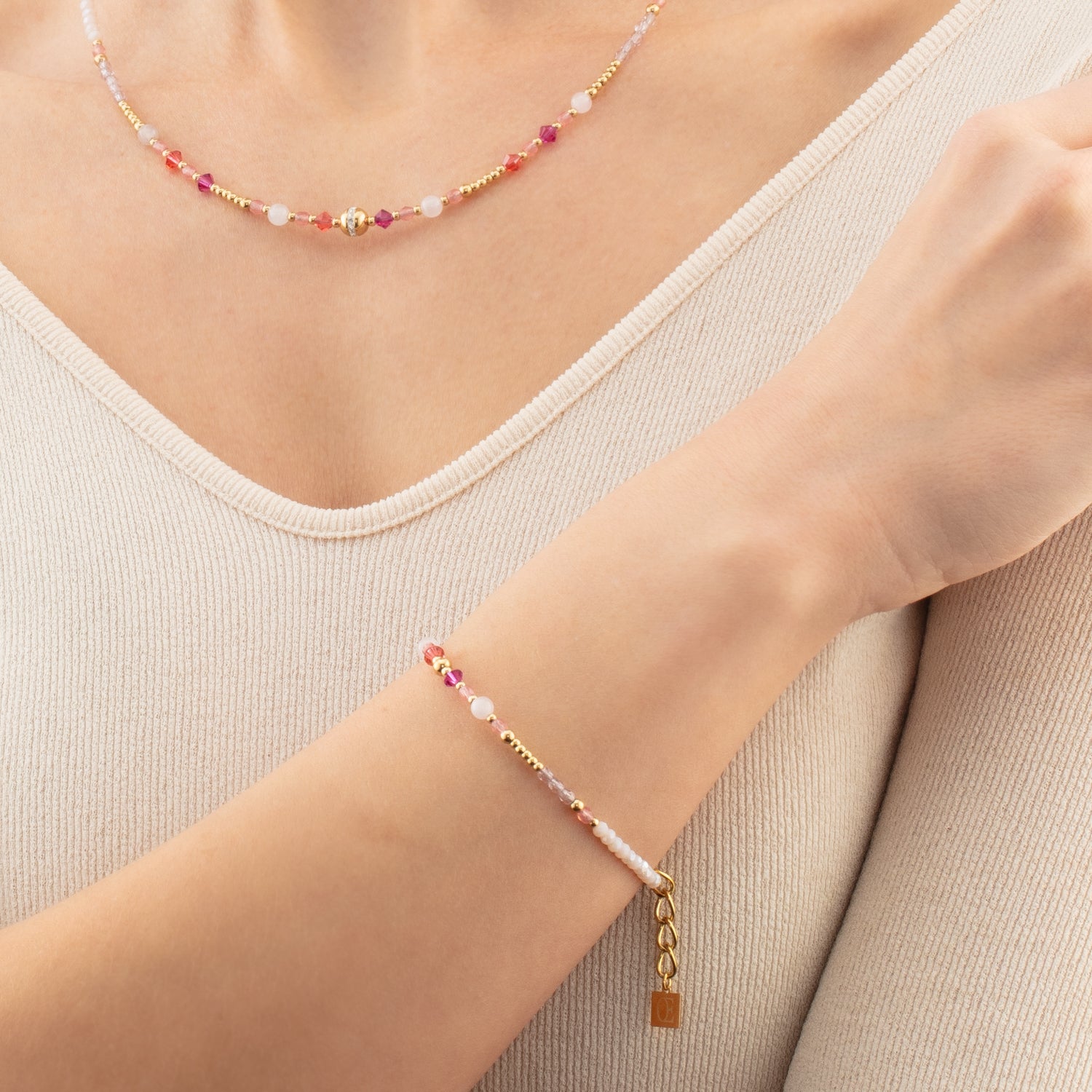 Bracelet Golden Sphere Shape Mix rose