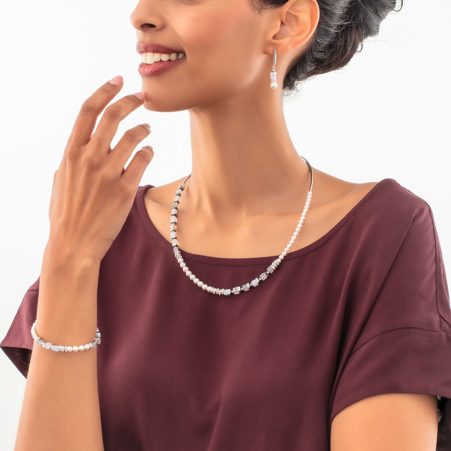 Precious Fusion Offset bracelet silver-ice blue