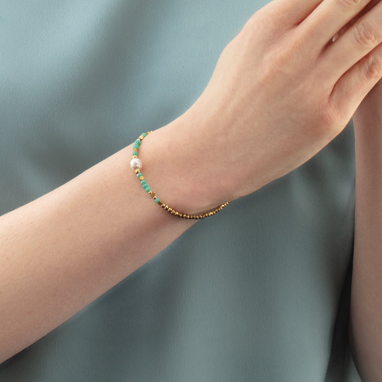 Bracelet Lagoon Pearl gold-mint