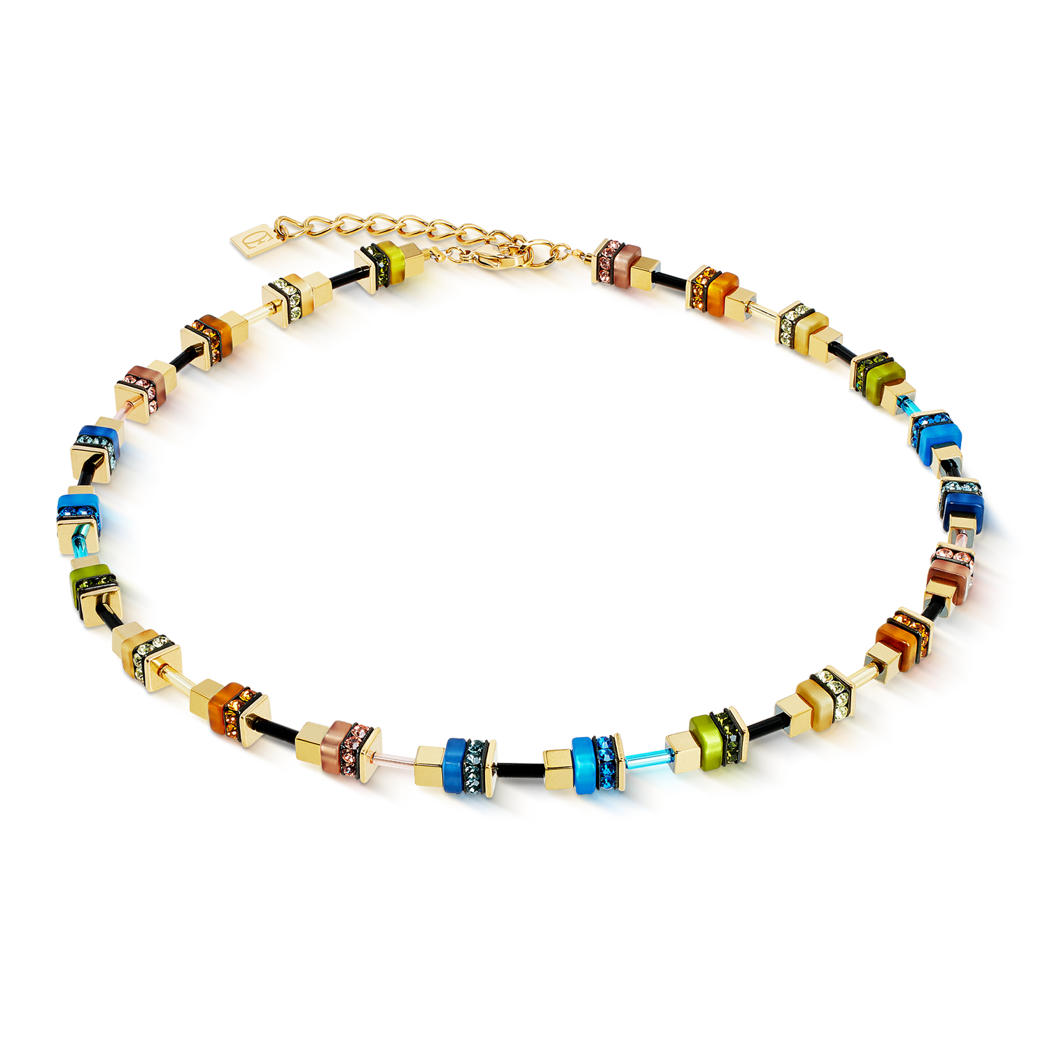 Necklace Autumn Glow Cube multicolour