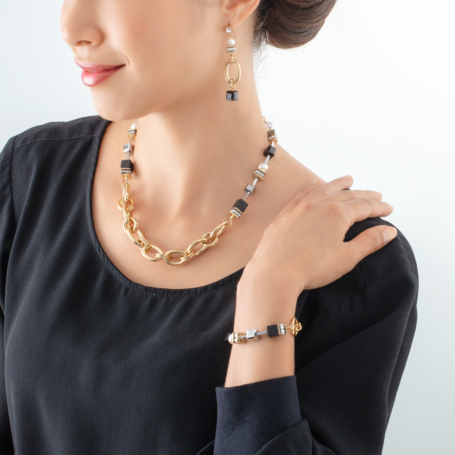 Necklace Mysterious Mix gold-black