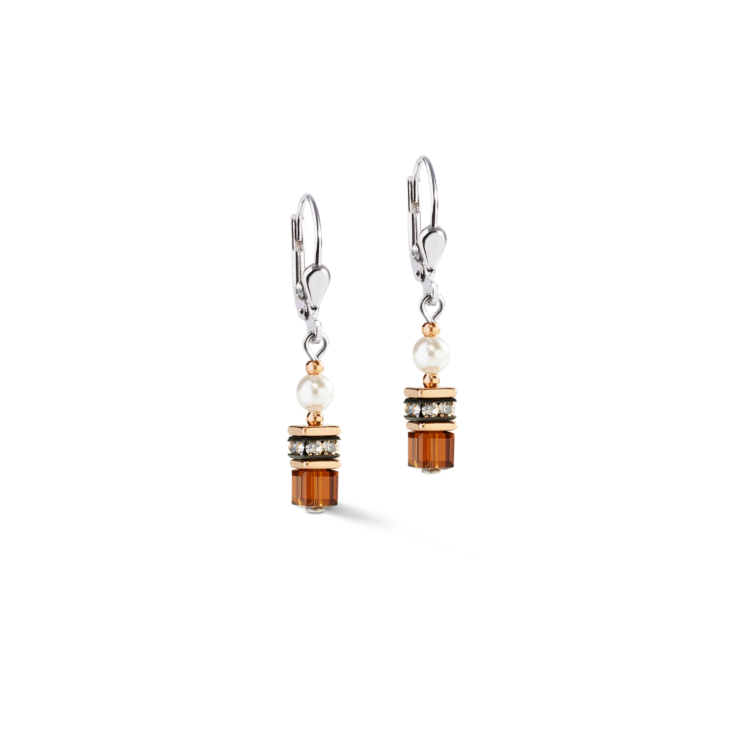 Sparkling Princess earrings Mocha Mousse