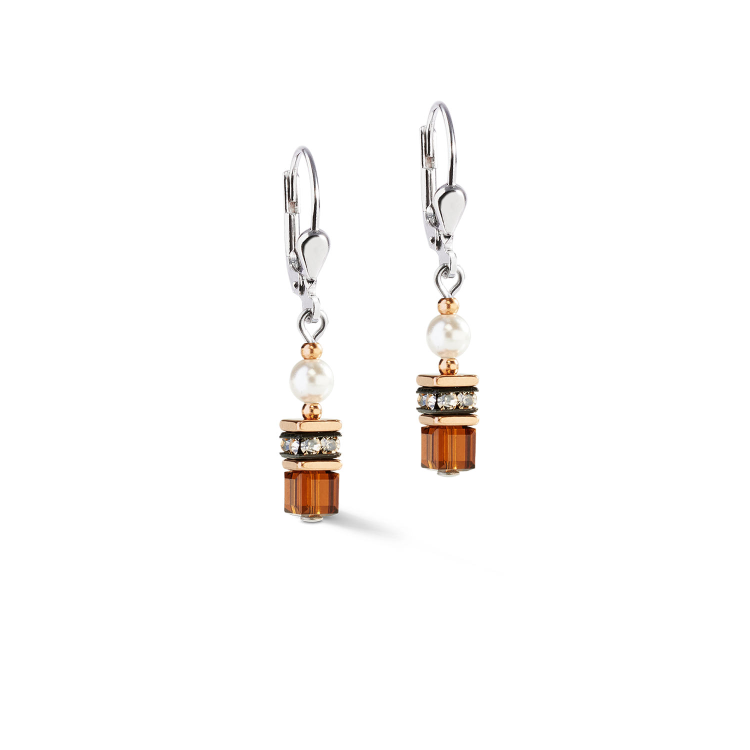 Sparkling Princess earrings Mocha Mousse