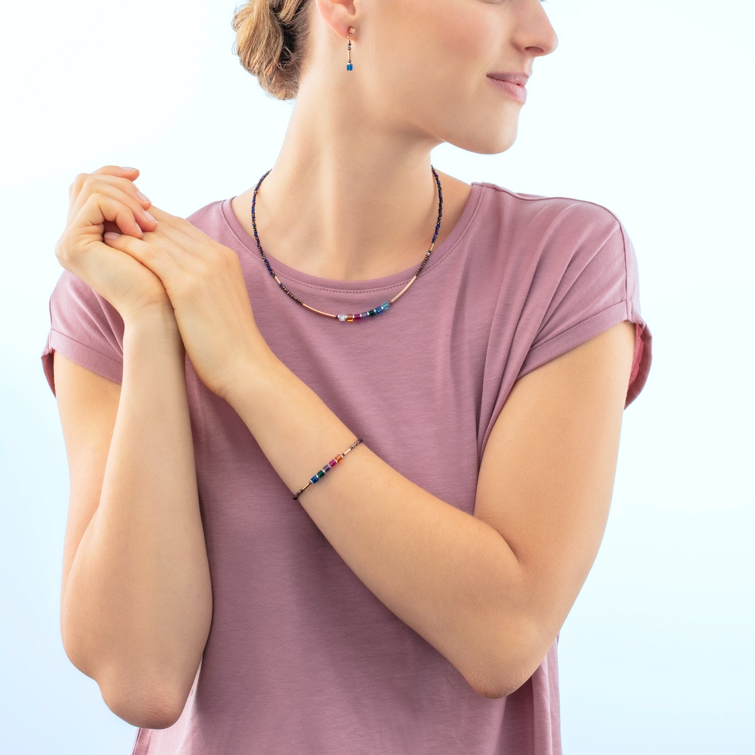 Cube Story Minimalistic Sparkling bracelet Multicolour Autumn