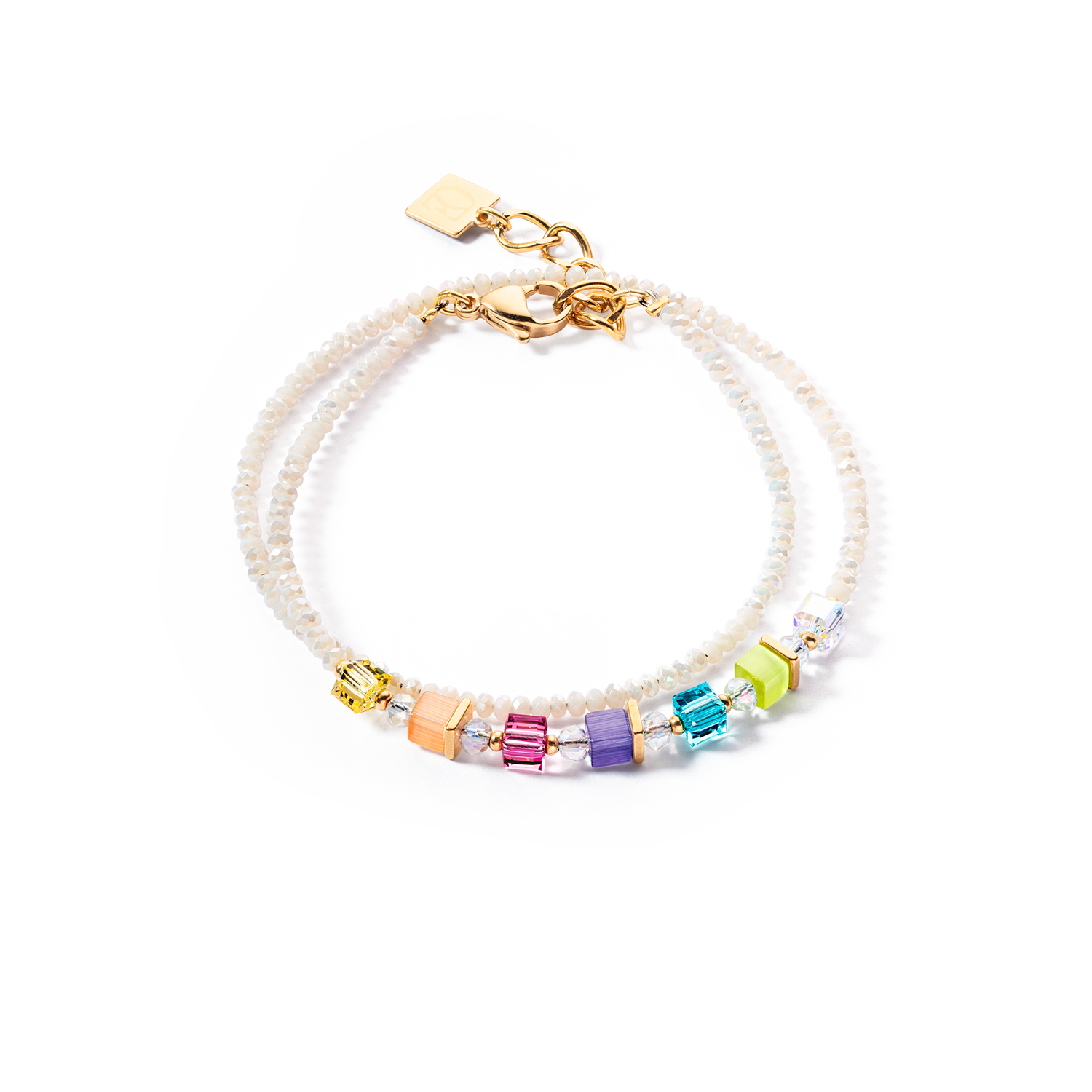 Joyful Colours Wrap bracelet gold rainbow