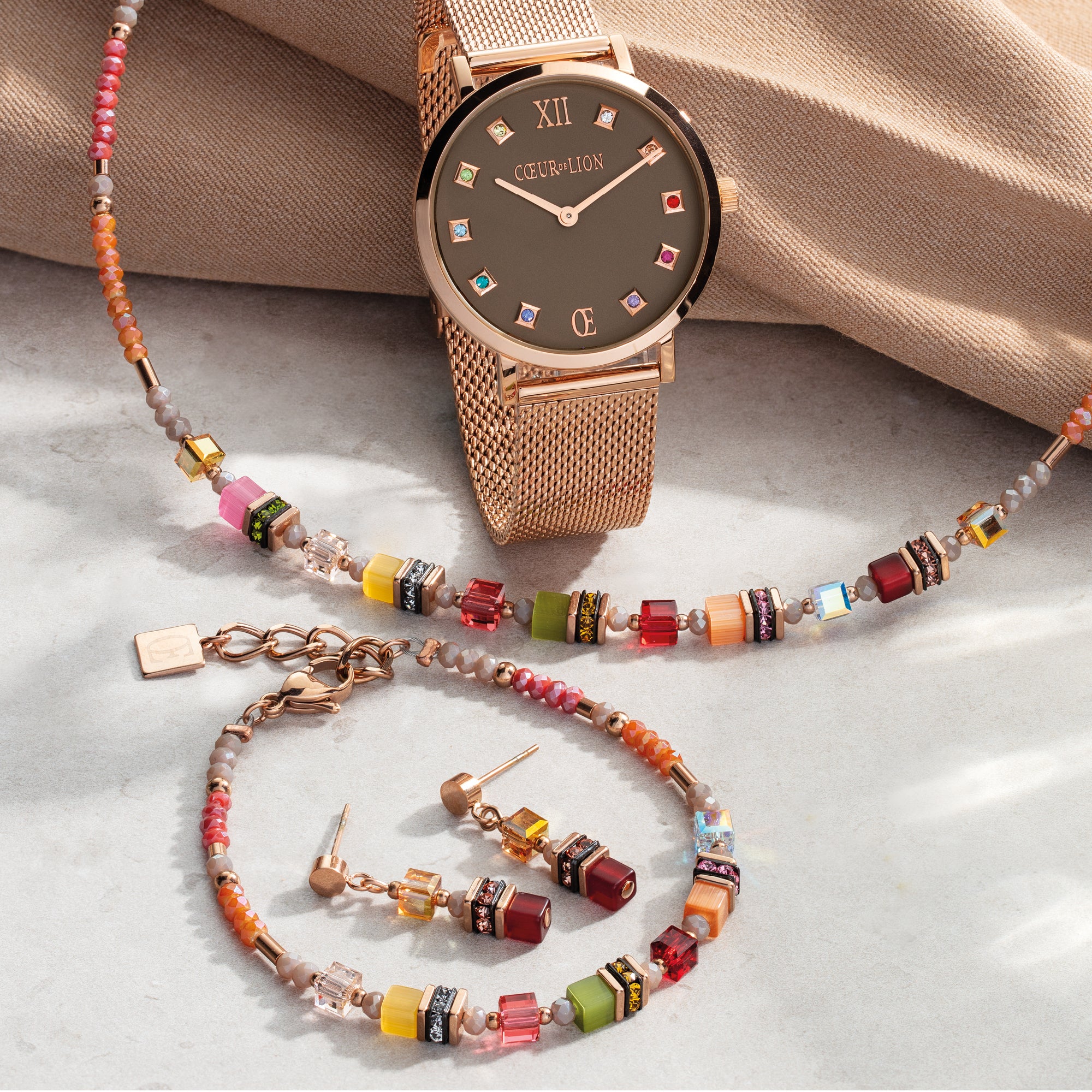 Styling Trend Geocube Rosegold Watch