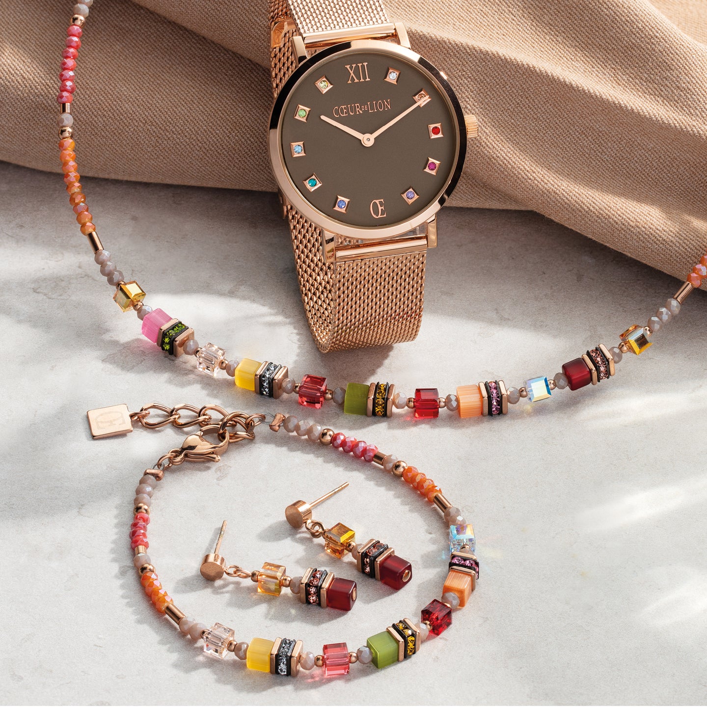 Styling Trend Geocube Rosegold Watch
