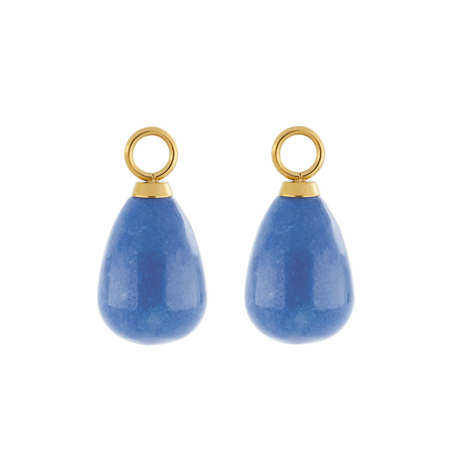 EAR ME UP Charm Drops Gold-Blue