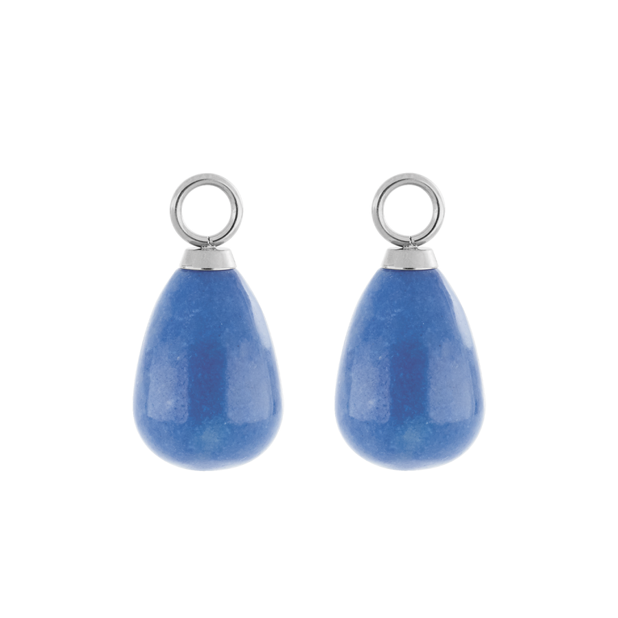 EAR ME UP Charm Drops Silver-Blue