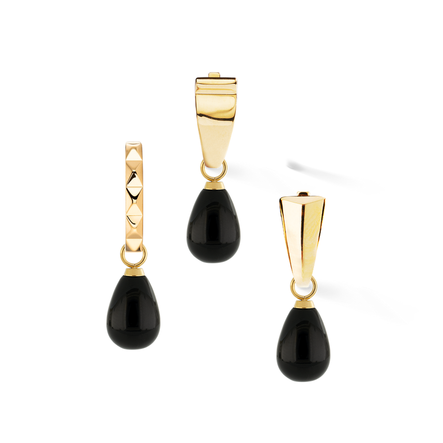 EAR ME UP Charm Drops Gold-Black