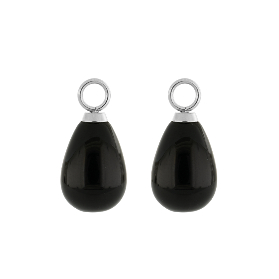 EAR ME UP Charm Drops Silver-Black