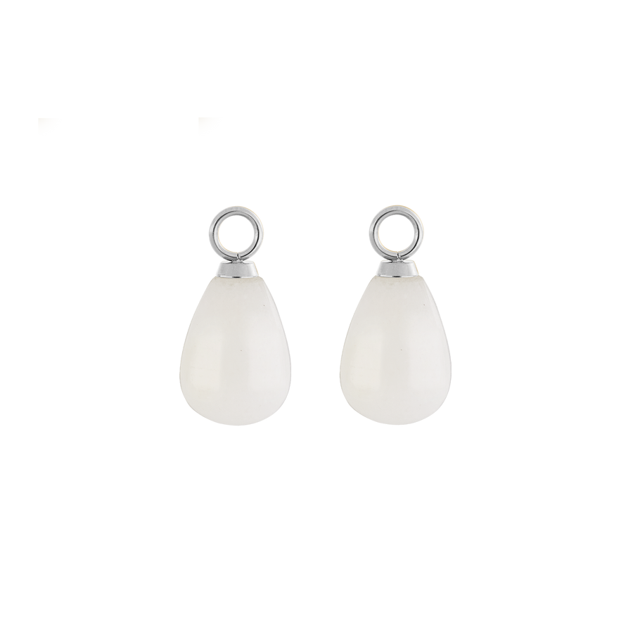 EAR ME UP Charm Drops Silver-White