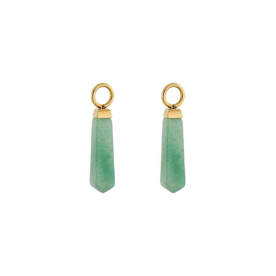 EAR ME UP Charm Obelisk Gold-Green