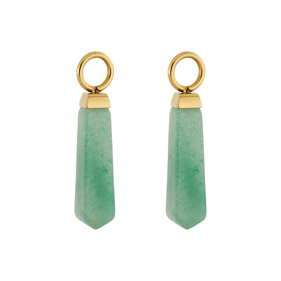 EAR ME UP Charm Obelisk Gold-Green