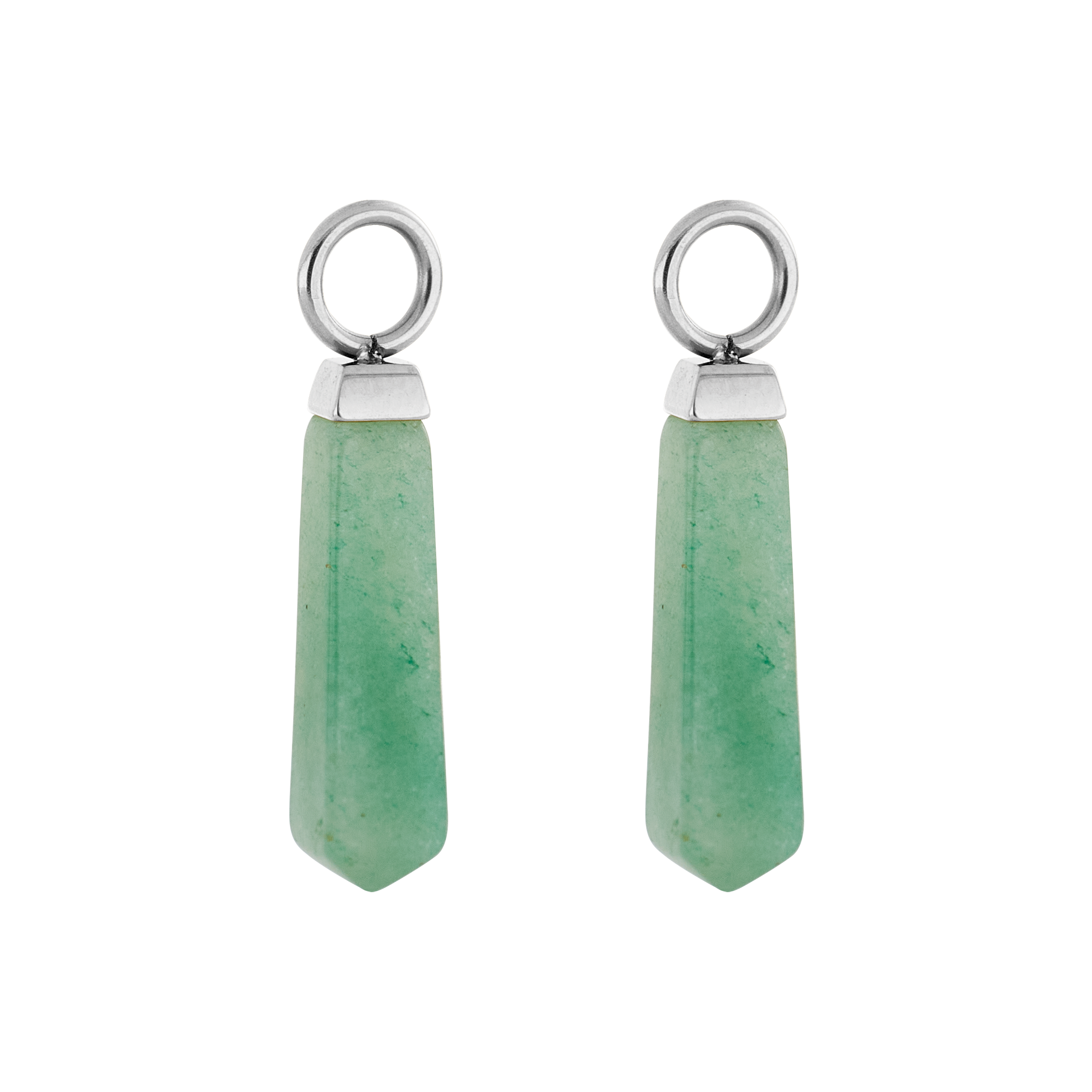 EAR ME UP Charm Obelisk Silver-Green
