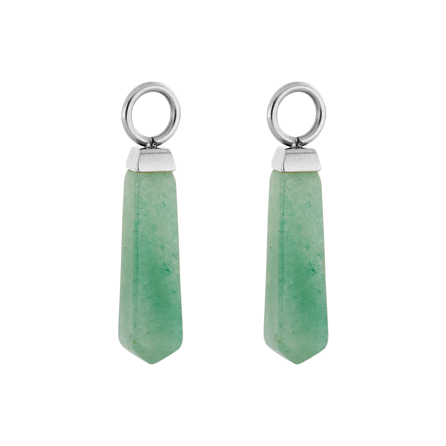 EAR ME UP Charm Obelisk Silver-Green
