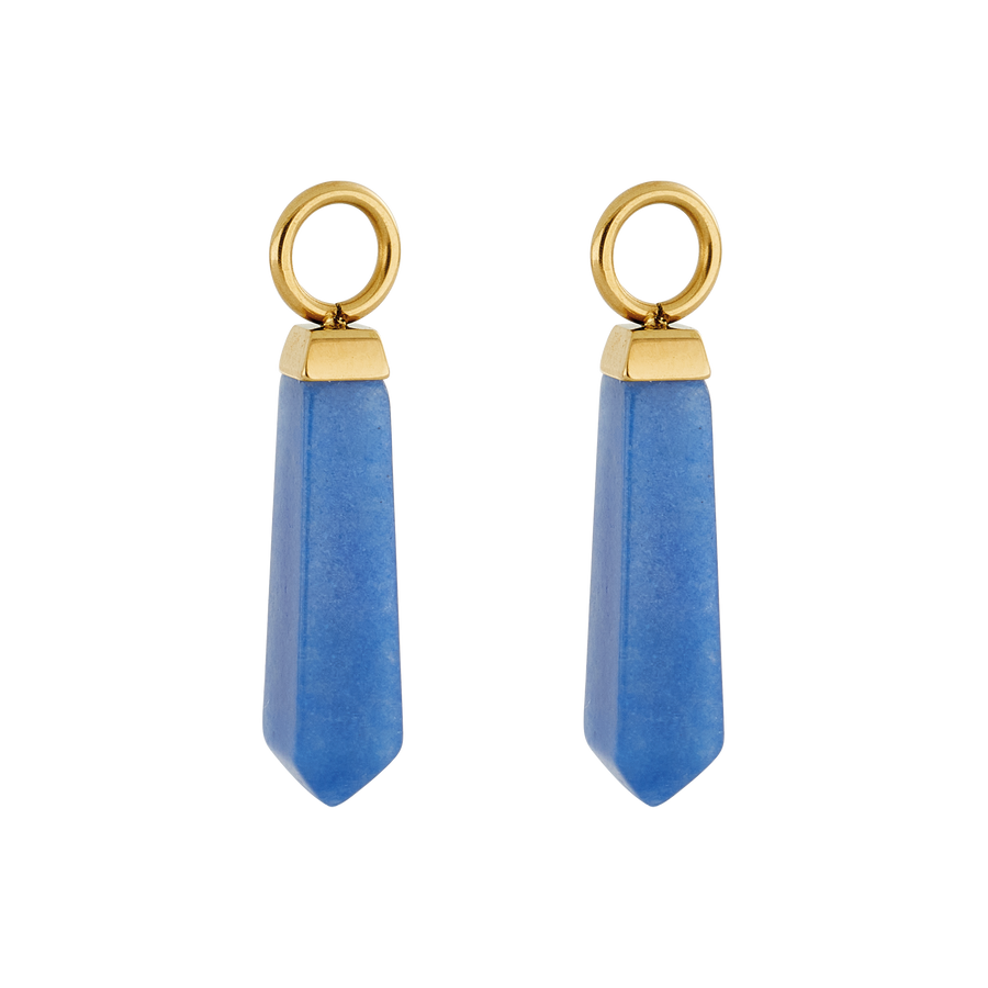 EAR ME UP Charm Obelisk Gold-Blue