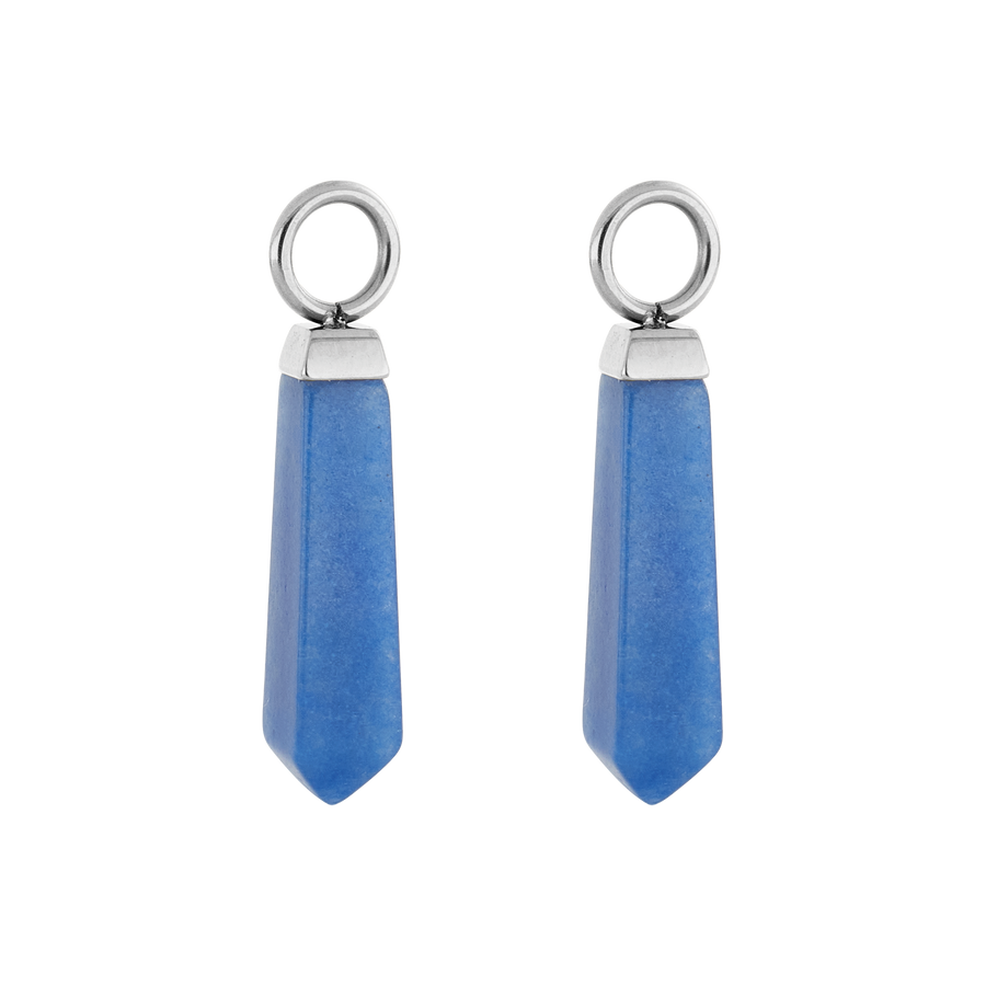 EAR ME UP Charm Obelisk Silver-Blue