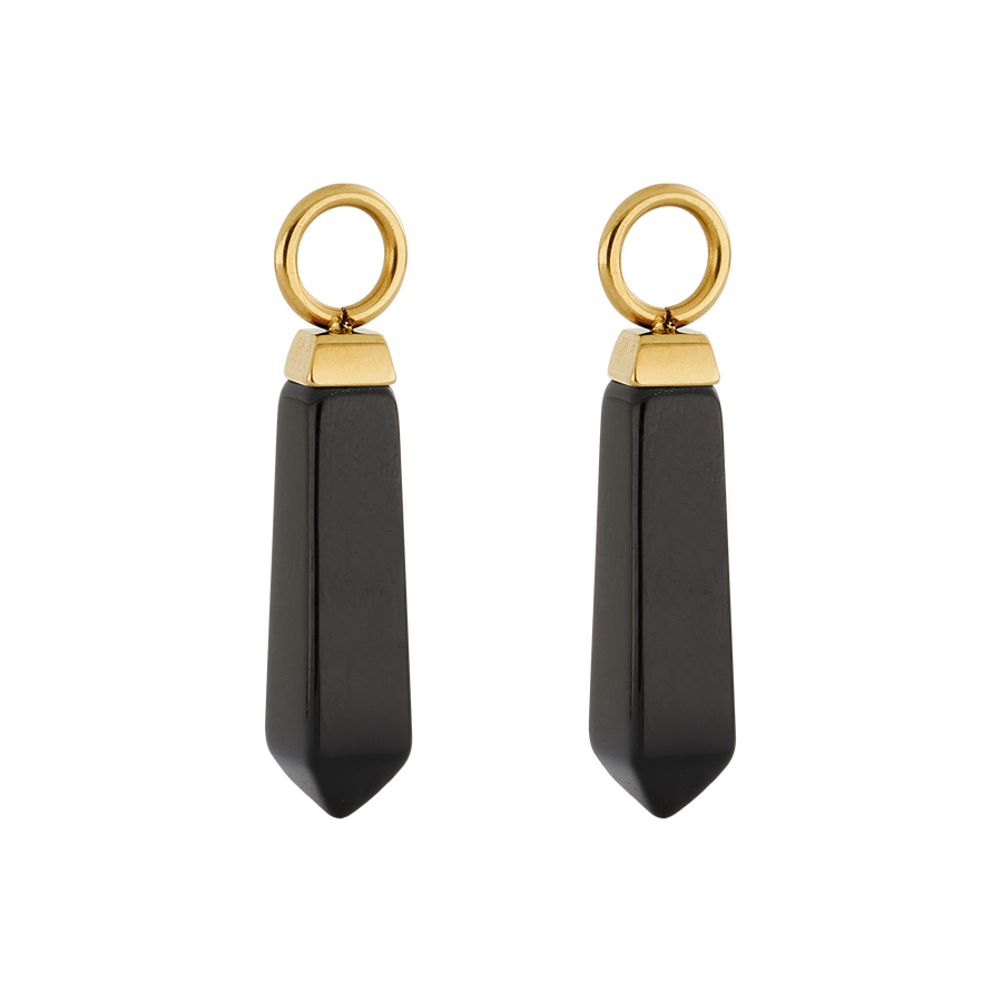 EAR ME UP Charm Obelisk Gold-Black