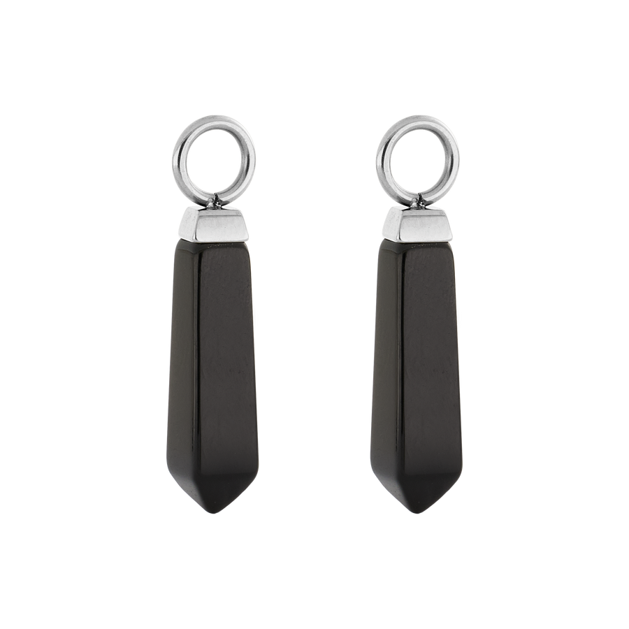EAR ME UP Charm Obelisk Silver-Black