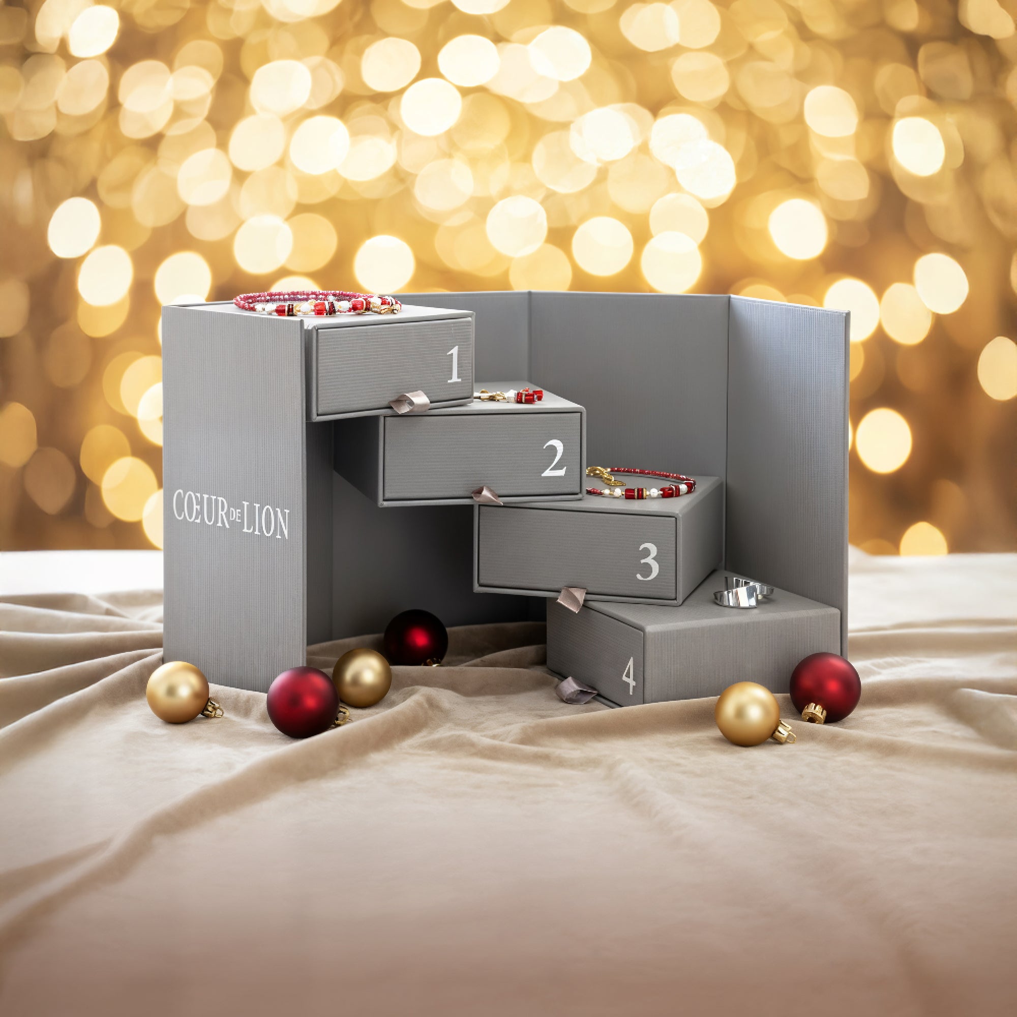 Advent Calendar Wave Festive silver