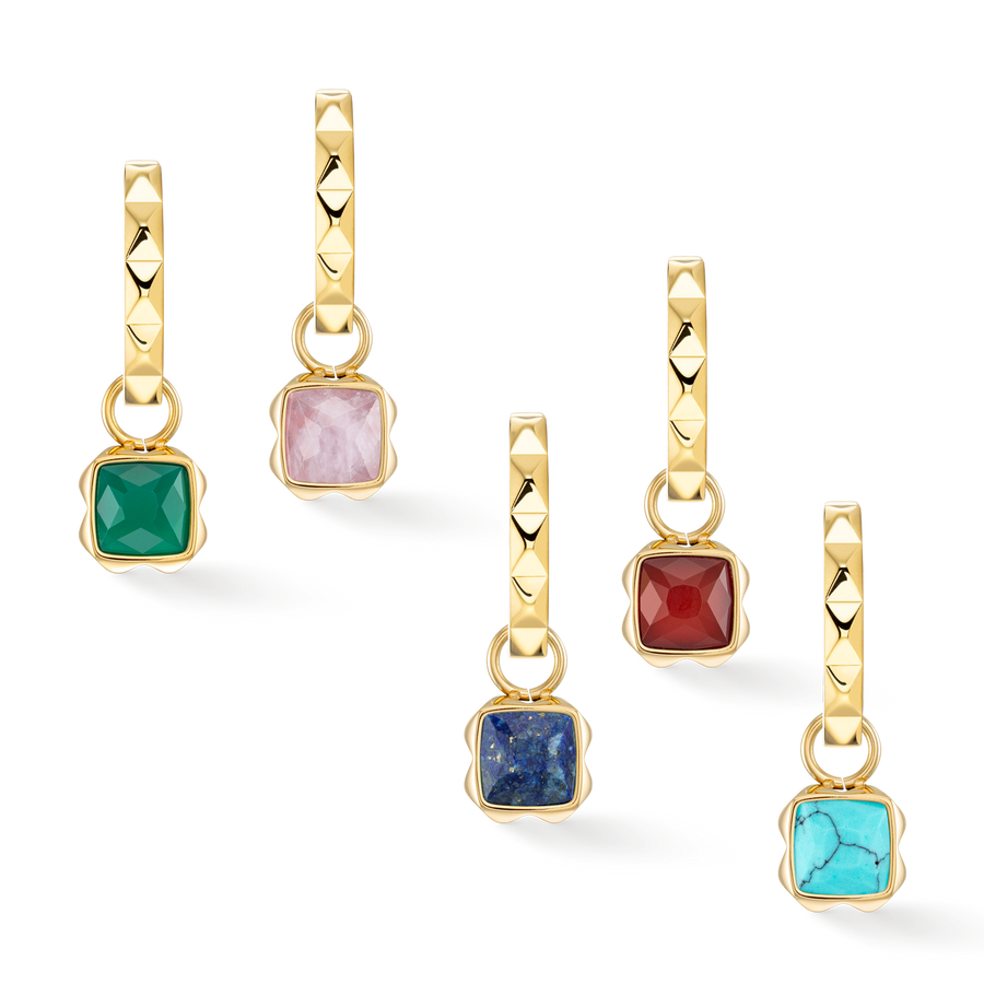 Hoop earrings Spikes 23 gold