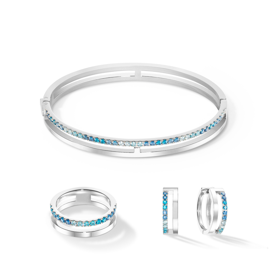 Eternal Unity Hoops silver-blue