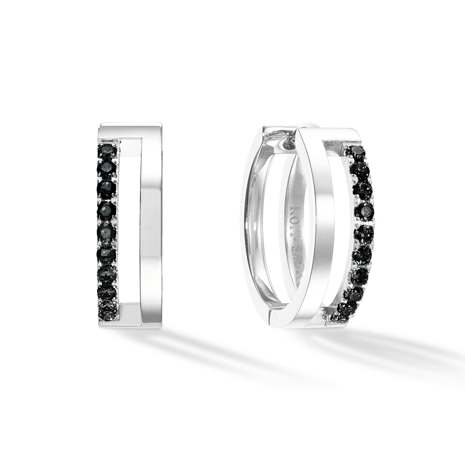 Eternal Unity Hoops silver-black