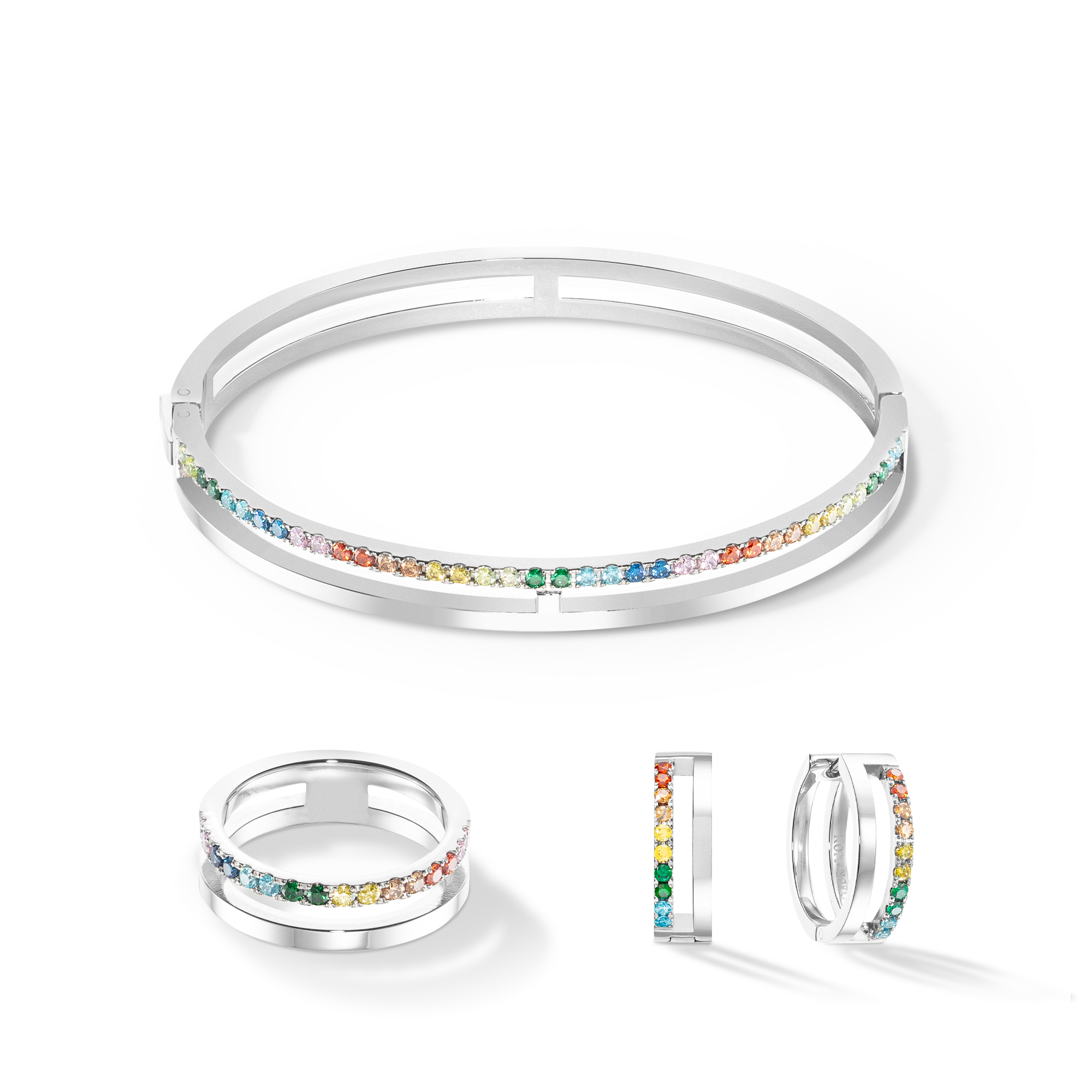 Eternal Unity Hoops silver-multicolour